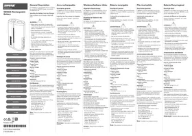 Notice SHURE SB900A Batterie