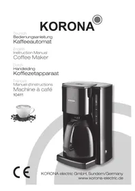 Notice KORONA 10411 Coffee machine