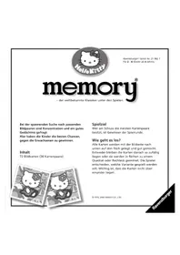 Notice RAVENSBURGER HELLO KITTY MEMORY Jeu de société