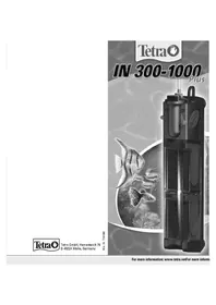 Notice TETRA IN 400 PLUS Filtre pour aquarium