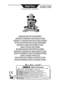 Notice Bright Starts HIDE 'N SPIN MONKEY Jouets