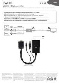 Notice Ewent EW9867 Convertisseur audio/vidéo