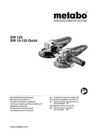 Notice METABO DW 125 QUICK Drtič