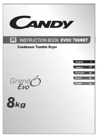 Notice CANDY EVOC 780BTS Suszarka do ubrań