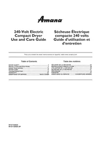 Notice AMANA NEC3240FW Tumble drier