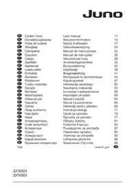 Notice JUNO JDF906E6 Kuchynský digestor