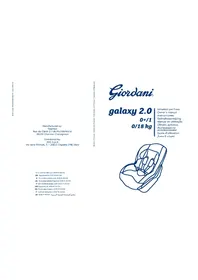 Notice Giordani GALAXY 2.0 Siège de voiture
