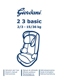 Notice Giordani 2 3 BASIC Siège de voiture