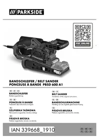 Notice PARKSIDE PBSD 600 A1 Ponceuse