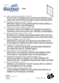 Notice Geuther EASYLOCK WOOD 2791 Barrière de sécurité enfant