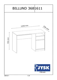 Notice JYSK BILLUND (53X120X75) Ordinateur de bureau