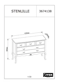 Notice JYSK STENLILLE (120X80X45) Meuble de rangement