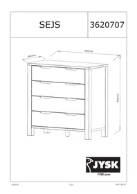 Notice JYSK SEJS (94X93X45) Meuble de rangement