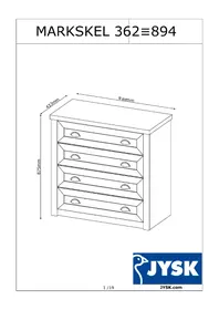 Notice JYSK MARKSKEL (90X87X43) Meuble de rangement