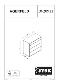 Notice JYSK AGERFELD (90X89X45) Meuble de rangement