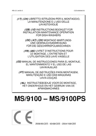 Notice Mach MS9100PS Lave-vaisselle