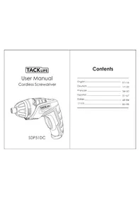 Notice Tacklife SDP51DC Schrauber