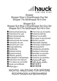 Notice HAUCK SHOPPER SHOP N DRIVE 婴儿推车