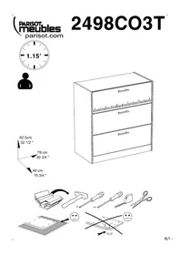 Notice Parisot CHARLY 2498CO3T Armoire