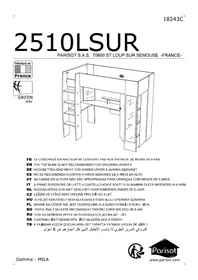Notice Parisot MILA 2510LSUR Lit