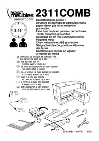 Notice Parisot FABRIC 2311COMB Lit