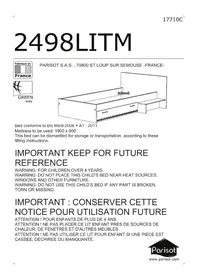 Notice Parisot CHARLY 2498LITM Lit