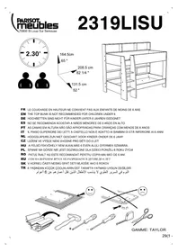 Notice Parisot TAYLOR 2319LISU Lit superposé