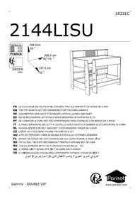 Notice Parisot DOUBLE VIP 2144LISU Lit superposé