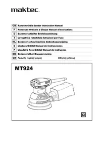 Notice Maktec MT924 Ponceuse