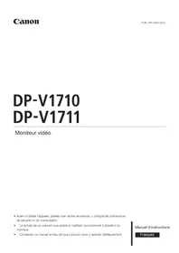 Notice CANON DPV1710 Professional projector
