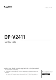 Notice CANON DPV2411 Professional projector