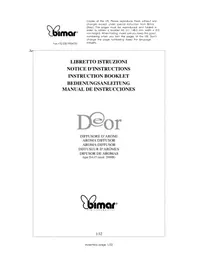 Notice Bimar DA15 Diffusore di aroma