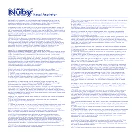 Notice Nuby NEUSREINIGER Aspirateur nasal