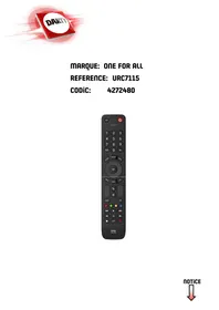 Notice ONE FOR ALL EVOLVE TV URC 7115 Contrôleur