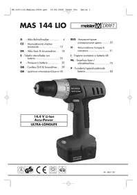 Notice Meister Craft MAS 144 LIO Visseuse