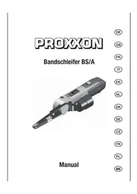 Notice PROXXON BSA Slibemaskine