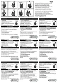 Notice Master Lock 1500IEURD Cadenas de sécurité