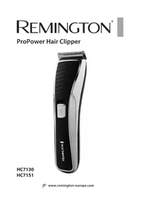 Notice REMINGTON PROPOWER HC7130 Tondeuse