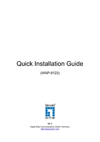 Notice LEVELONE WAP8123 Point d'accès