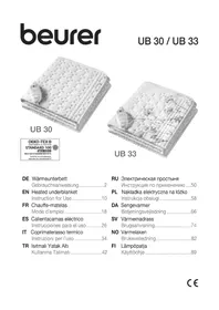 Notice BEURER UB 30 KOMPAKT ısıtmalı battaniye