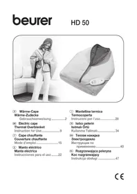 Notice BEURER HD 50 COSY ısıtmalı battaniye