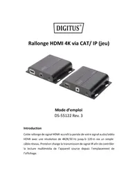 Notice Digitus DS55122 Extension audio/video