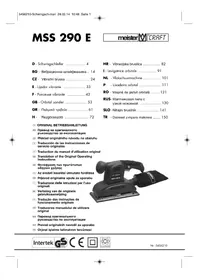 Notice Meister Craft MSS 290 E Ponceuse