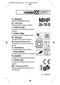 Notice Meister Craft MHP 2078 S Pistolet à colle