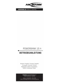 Notice ANSMANN 10.4 Batterie portable