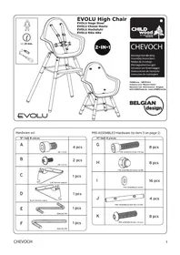 Notice Childwood EVOLU 2 2 IN 1 Chaise haute