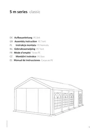 Notice Profizelt24 5 M SERIES CLASSIC Tente