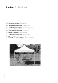 Notice Profizelt24 4 X 4 M PROFESSIONAL Tente pliante