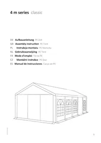 Notice Profizelt24 4 M SERIES CLASSIC Abri de jardin