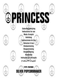 Notice PRINCESS 292989 Machine à popcorn